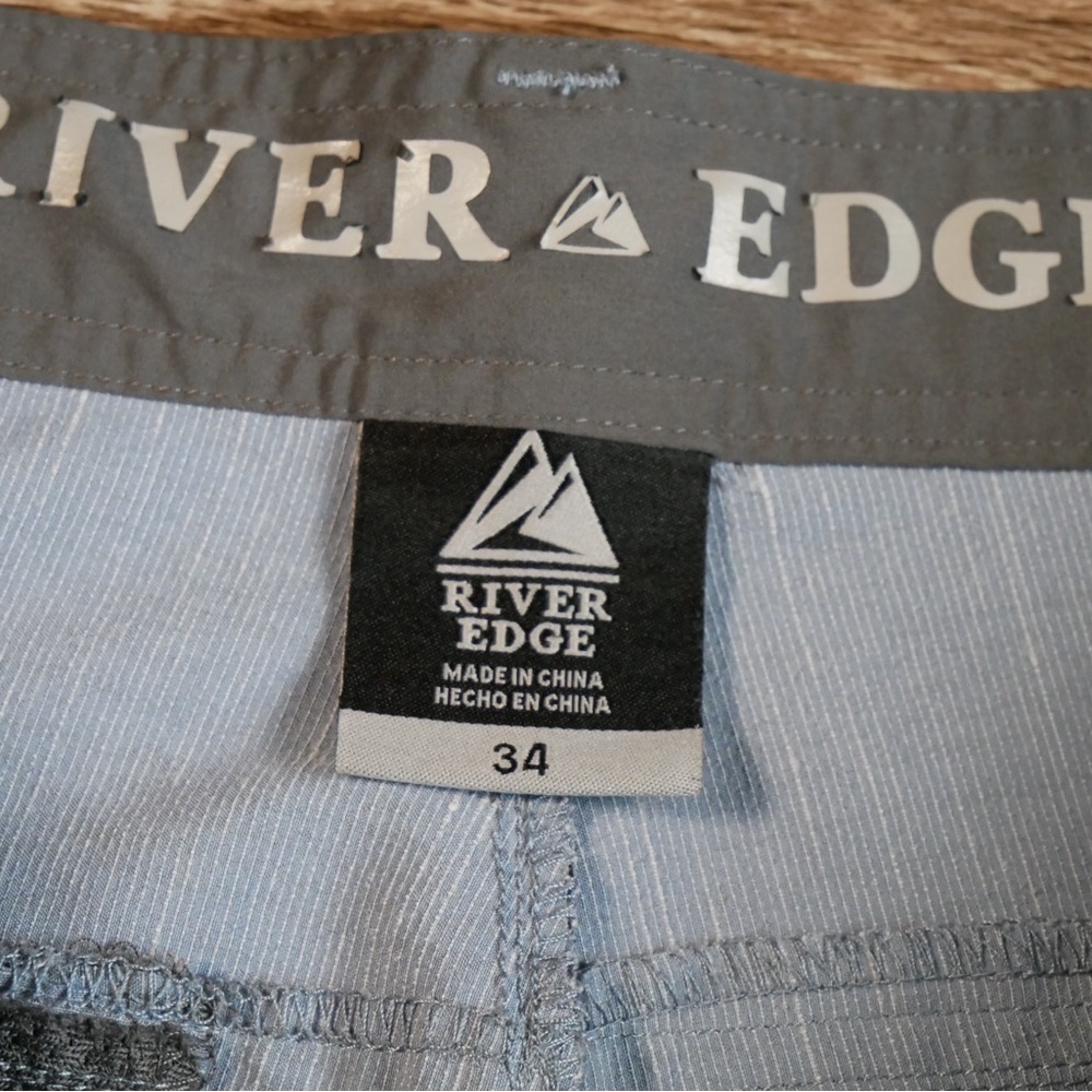 Riviera Men's Gray Patterned Flat Front Shorts - Picture 2 of 4